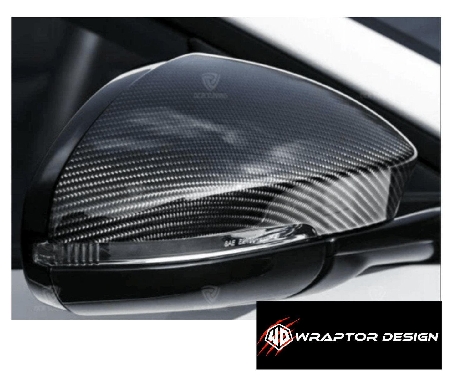Jaguar F-Type Carbon Fibre Wing Mirror Add On Covers (2013-2017 Models) (Carbon Fibre) - WRAPTOR DESIGN