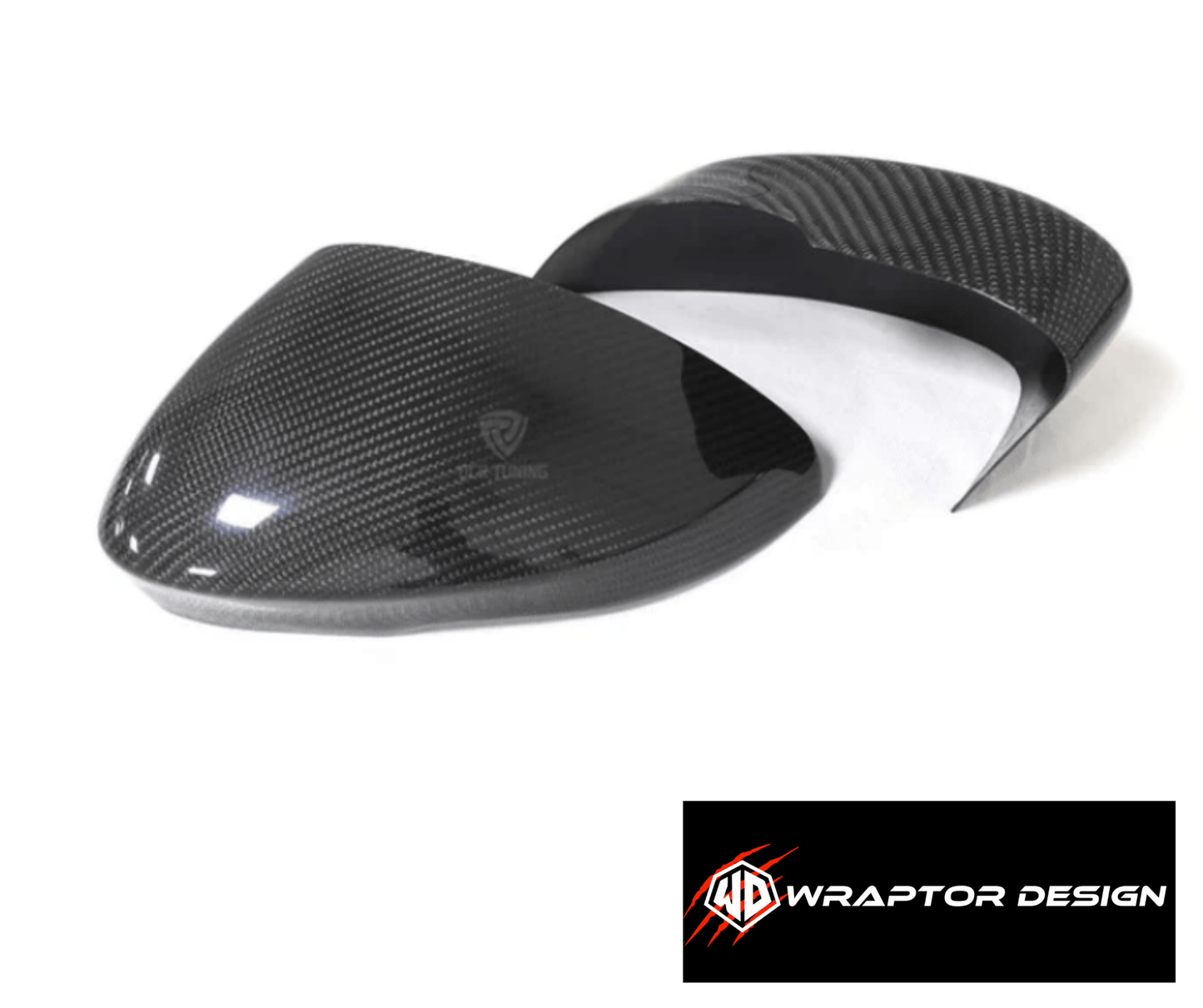 Jaguar F-Type Carbon Fibre Wing Mirror Add On Covers (2013-2017 Models) (Carbon Fibre) - WRAPTOR DESIGN