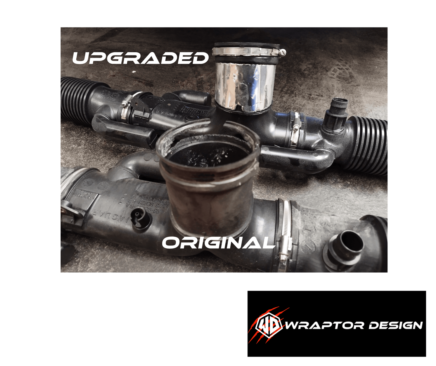 3.0 and 5.0 supercharged stnd intake pipe x250 x260 XE, XF - WRAPTOR DESIGN