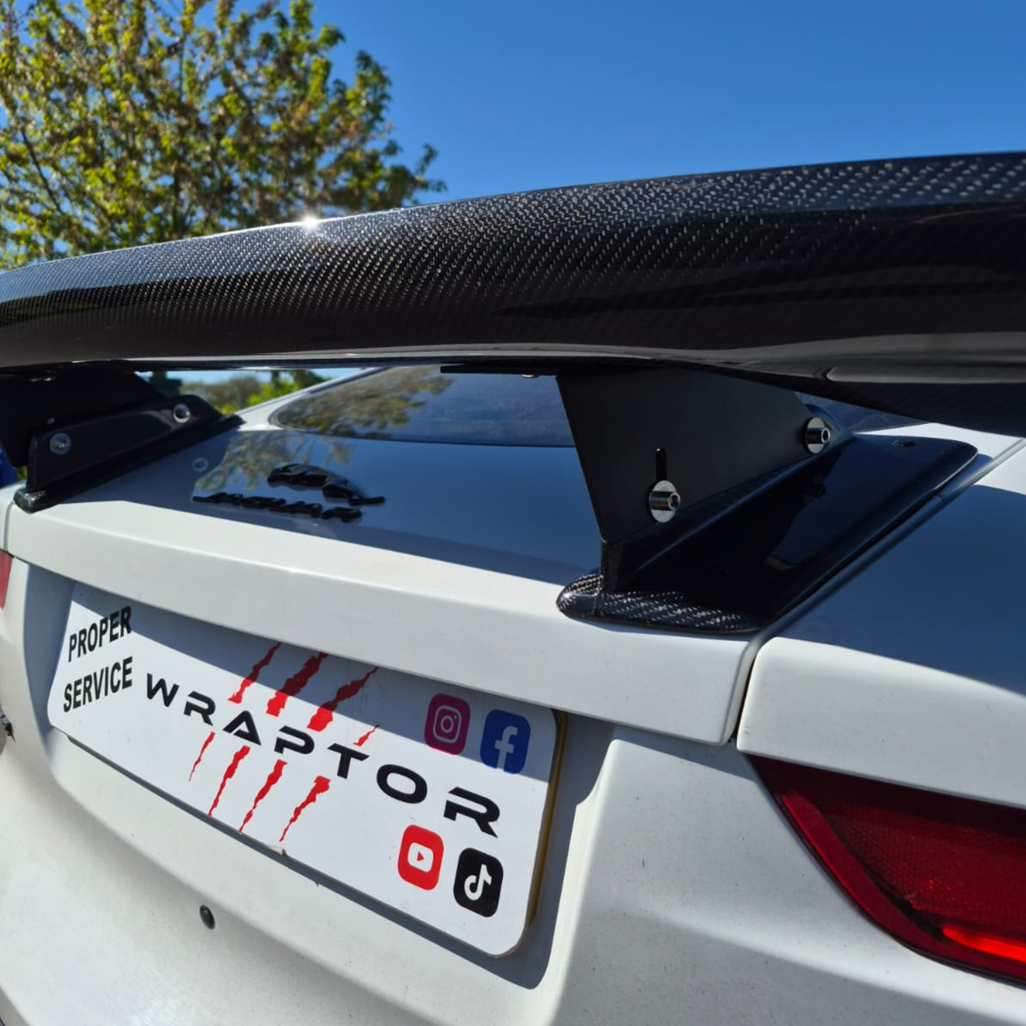 Wraptor Carbon Fibre Rear Wing Spoiler for Jaguar F-Type