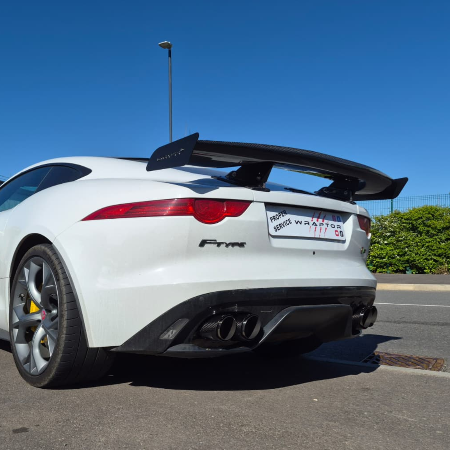 Wraptor Carbon Fibre Rear Wing Spoiler for Jaguar F-Type