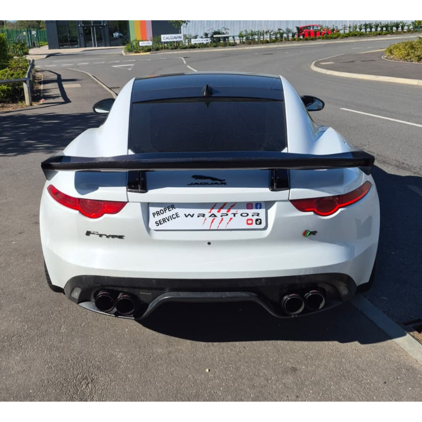 Wraptor Carbon Fibre Rear Wing Spoiler for Jaguar F-Type