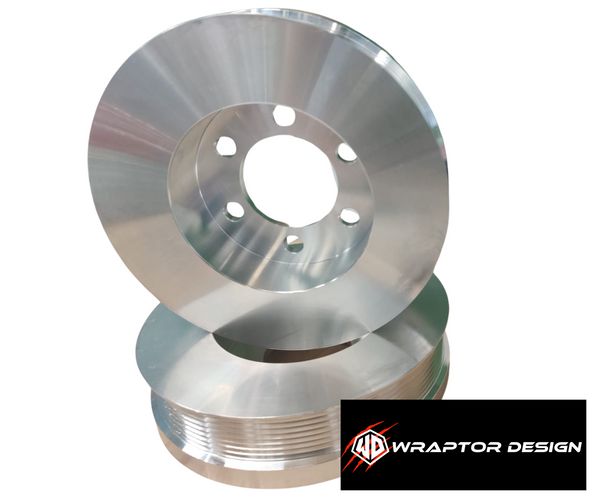 WRAPTOR PERFORMANCE SUPERCHARGER CRANKSHAFT LOWER PULLEY AND HEAVY DUTY BELT KIT FOR ALL JAGUAR LAND ROVER 5.0 & 3.0  SUPERCHARGED