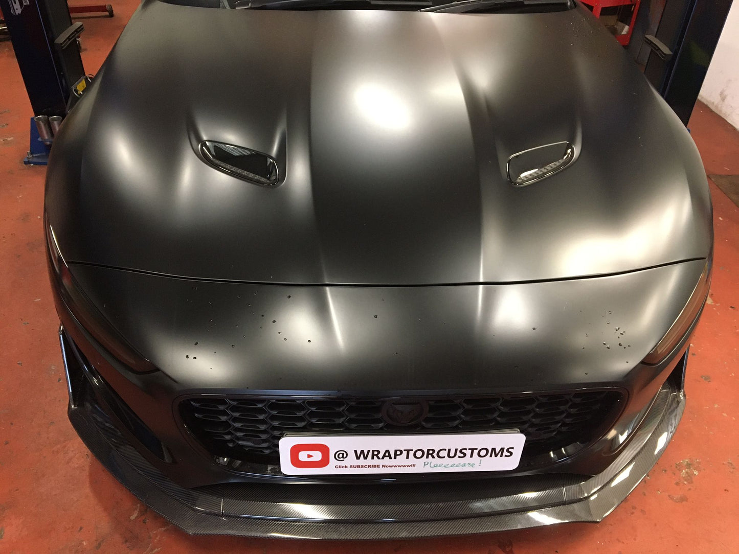 Fibre Full Width Front Splitter for 2020 and onwards F-Type