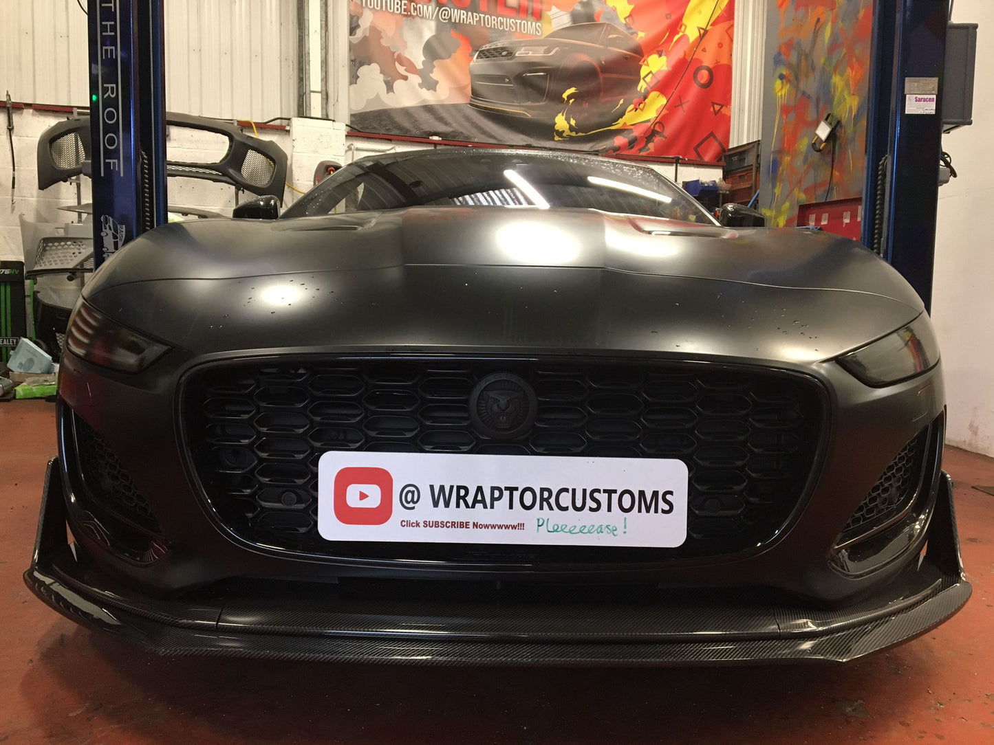 Fibre Full Width Front Splitter for 2020 and onwards F-Type