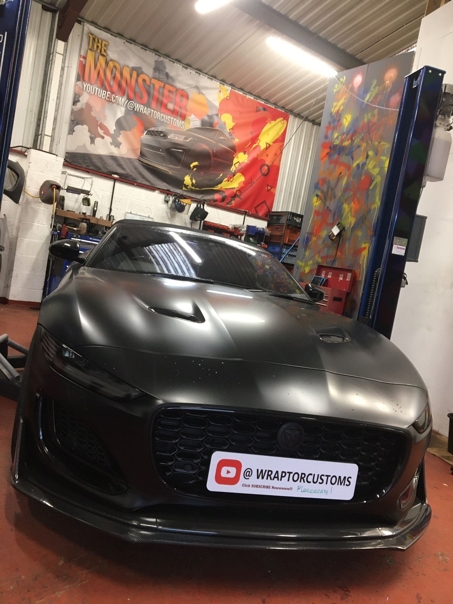 Fibre Full Width Front Splitter for 2020 and onwards F-Type