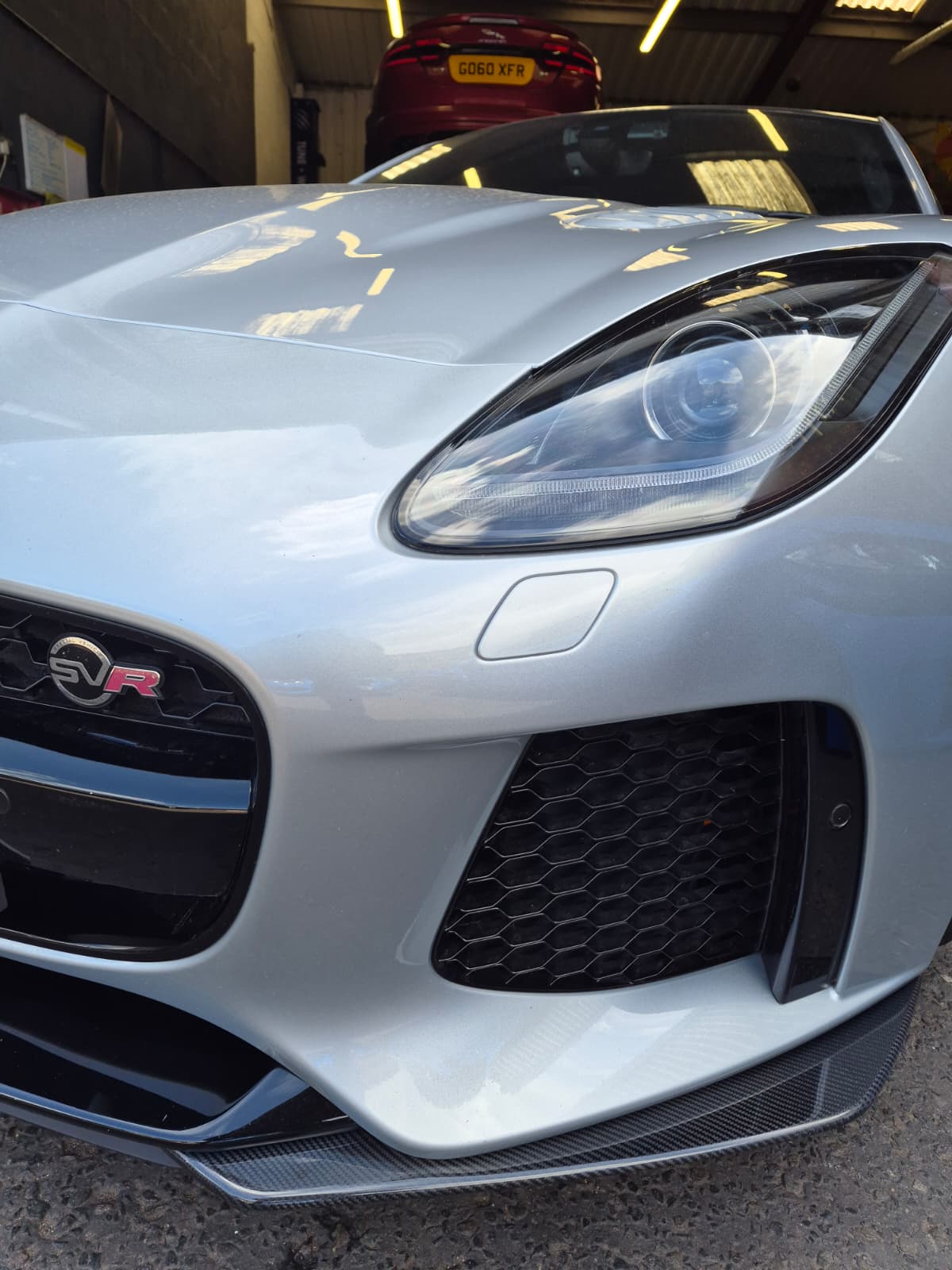 Jaguar F-Type SVR Front Bumper Lower Carbon Lips