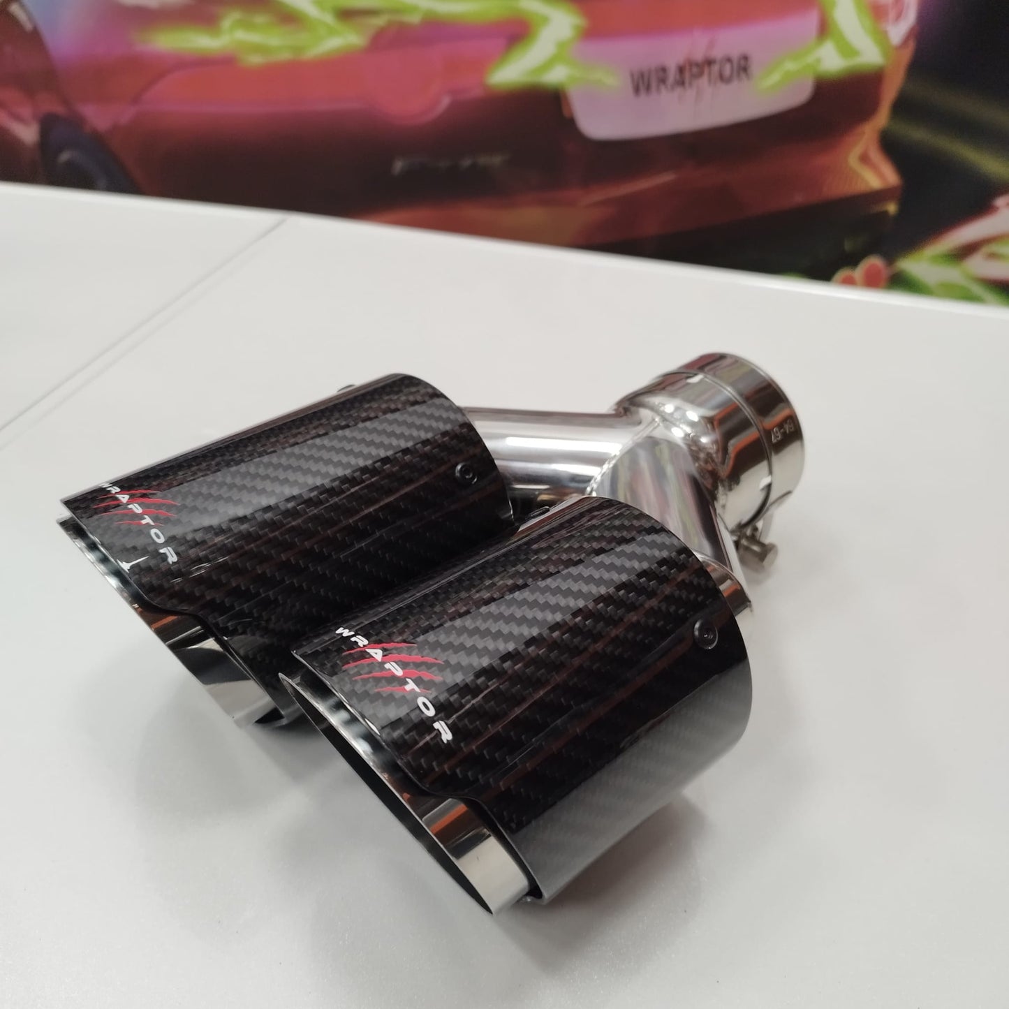 WRAPTOR Quad Carbon exhaust tips Universal