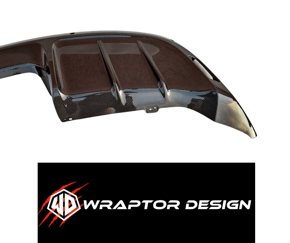 Carbon fibre rear diffuser F type V6 - WRAPTOR DESIGN