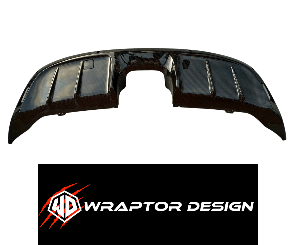 Carbon fibre rear diffuser F type V6 - WRAPTOR DESIGN