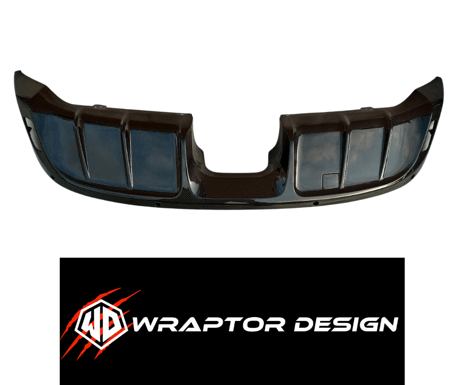 Carbon fibre rear diffuser F type V6 - WRAPTOR DESIGN