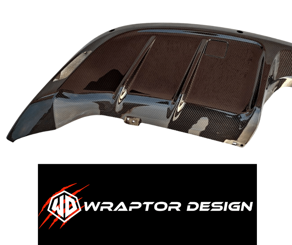 Carbon fibre rear diffuser F type V6 - WRAPTOR DESIGN