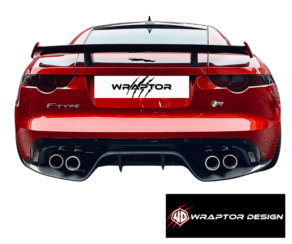 Carbon fibre rear diffuser P7 style F type V8 - WRAPTOR DESIGN