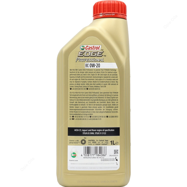 Castrol EDGE Professional EC 0w-20 Jaguar Land Rover Engine Oil