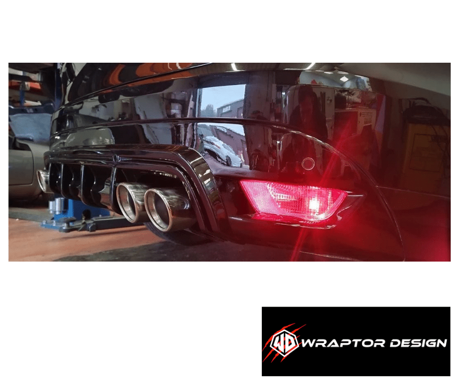 JAGUAR F PACE REAR DIFFUSER AND EXHAUST TIPS SET WITH FOG LAMPS - WRAPTOR DESIGN