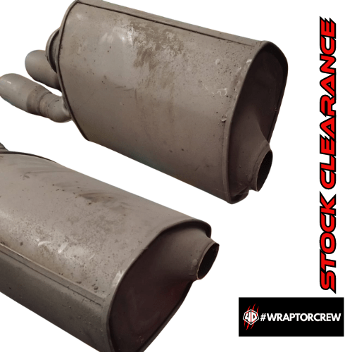 Original used XFR rear silencers with mechanical active valves - WRAPTOR DESIGN