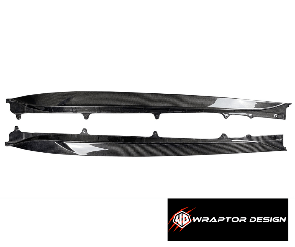 P7 style extra flare carbon side skirts for an F type - WRAPTOR DESIGN