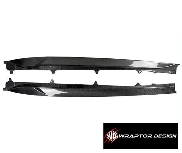 Project 7 style extra flare carbon side skirts for an F type