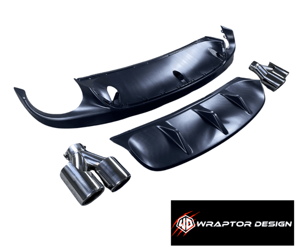 Plastic rear diffuser, exhaust tips Jaguar XF x250 2007-2015 shape