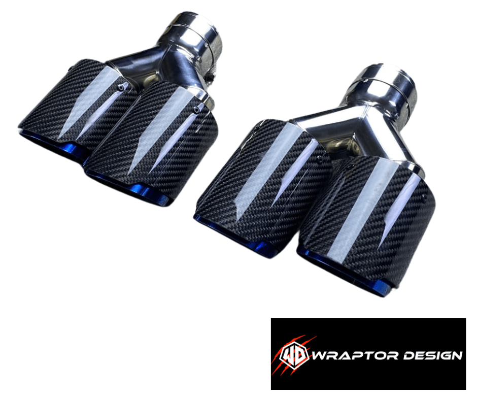 Quad Carbon exhaust tips Universal - WRAPTOR DESIGN