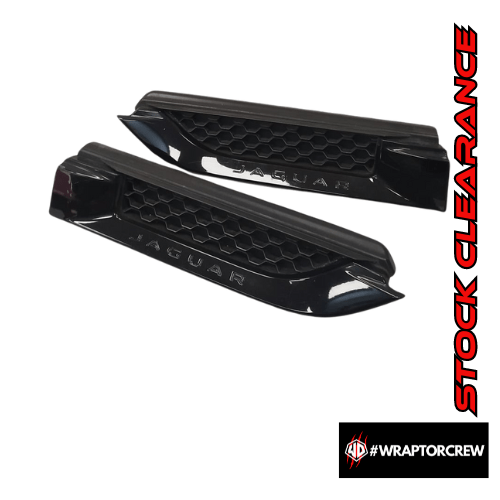 Used F-Type side vent/powervent set gloss black - WRAPTOR DESIGN